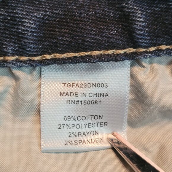 Threadgrit Jeans Mens 34x32 Measures 34x30 Relaxed Straight Medium Dark Wash - Picture 6 of 11